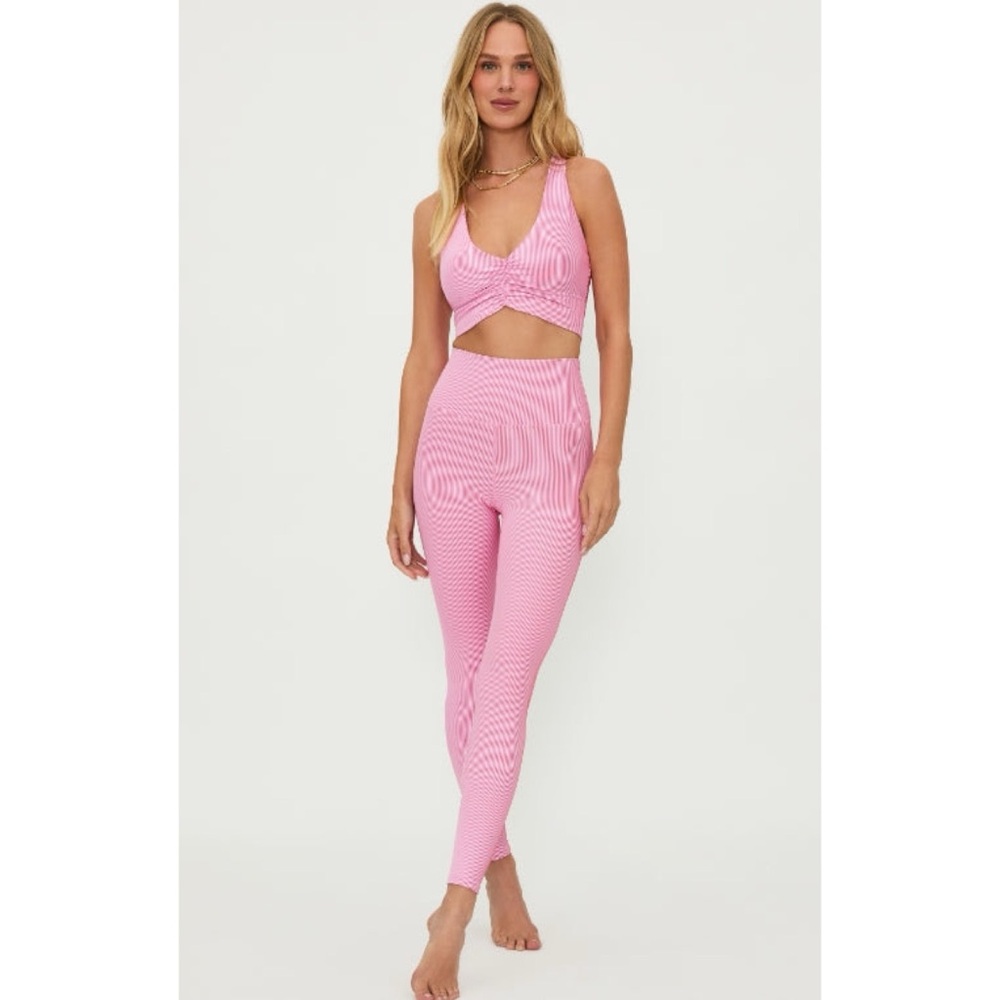 Beach Riot Tayler Legging Candy Cane Two Tone Rib